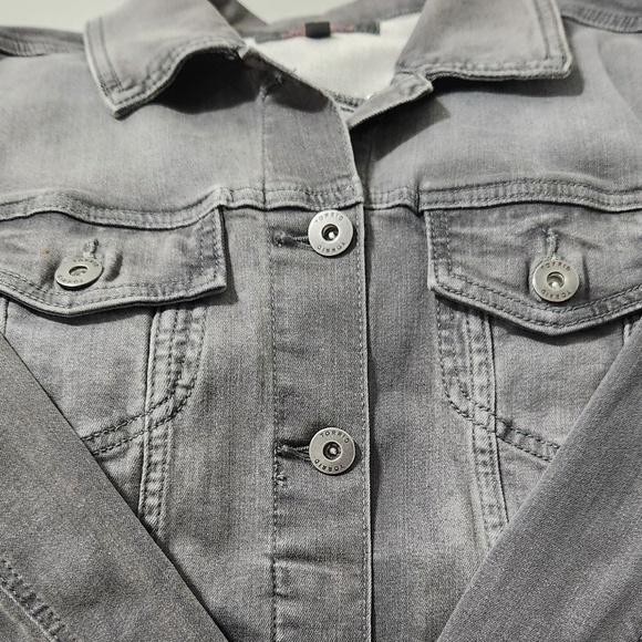 TORRID Distressed Gray Denim Jacket - Picture 3 of 7